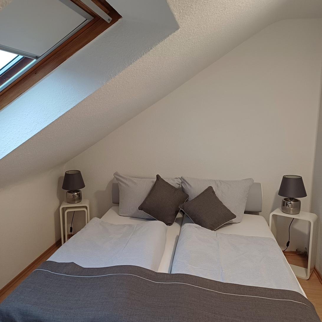 Modernes Schlafzimmer mit Dachfenster
