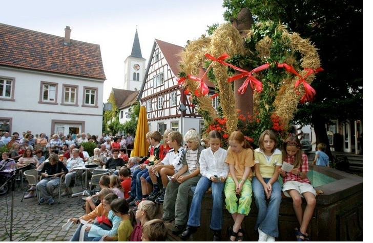 Fest auf dem Marktplatz von Schriesheim